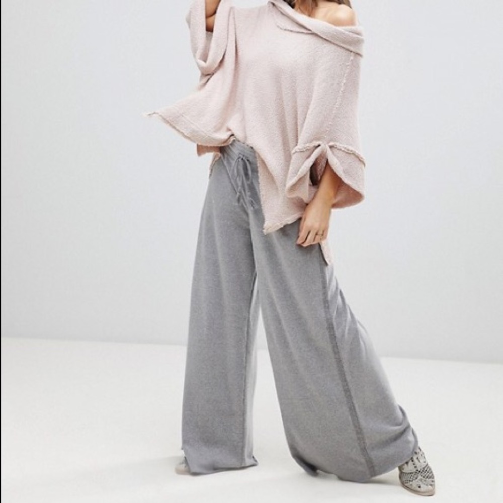 Wide leg fashion sweat pant